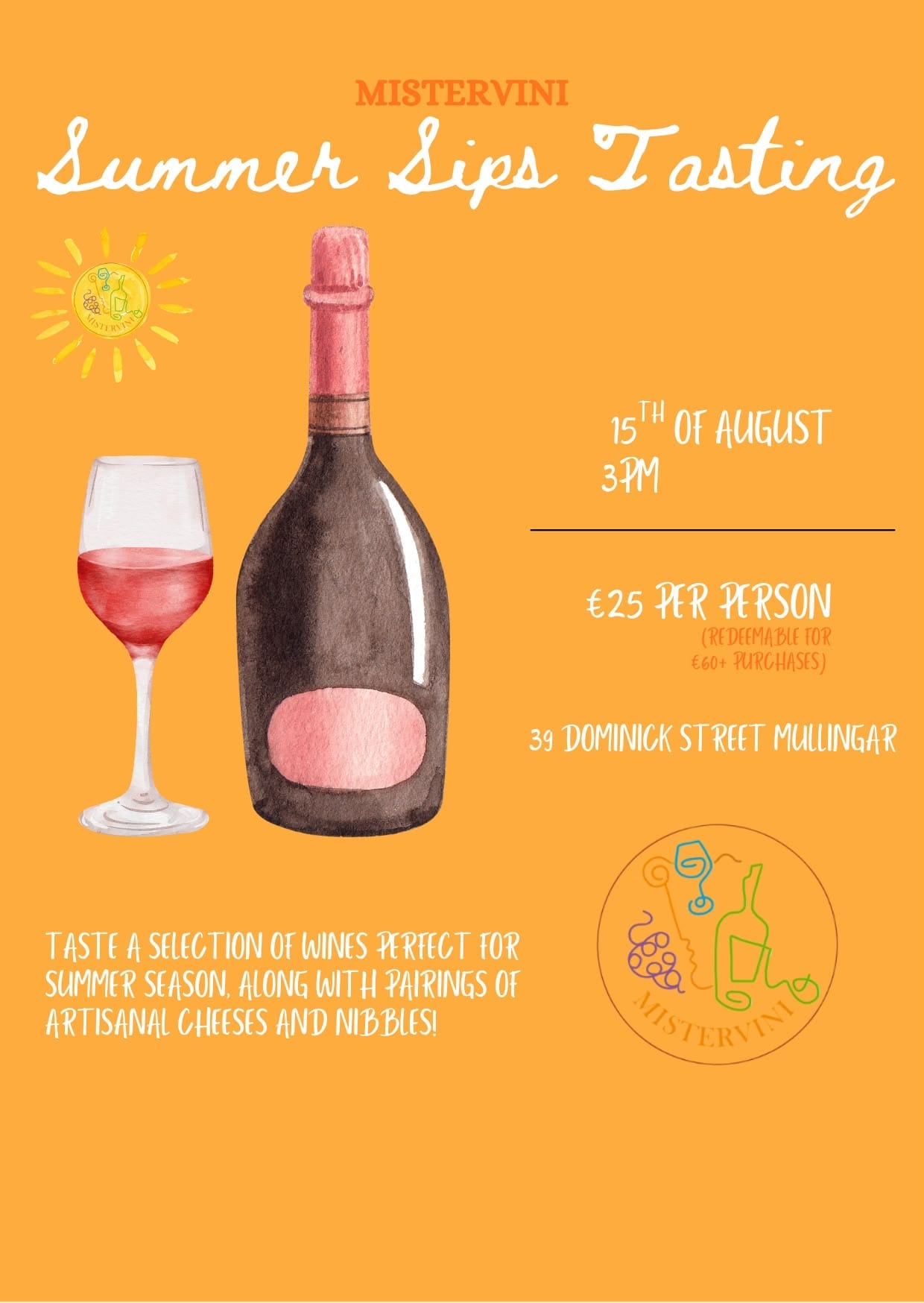 Mistervini Summer Sips Tasting